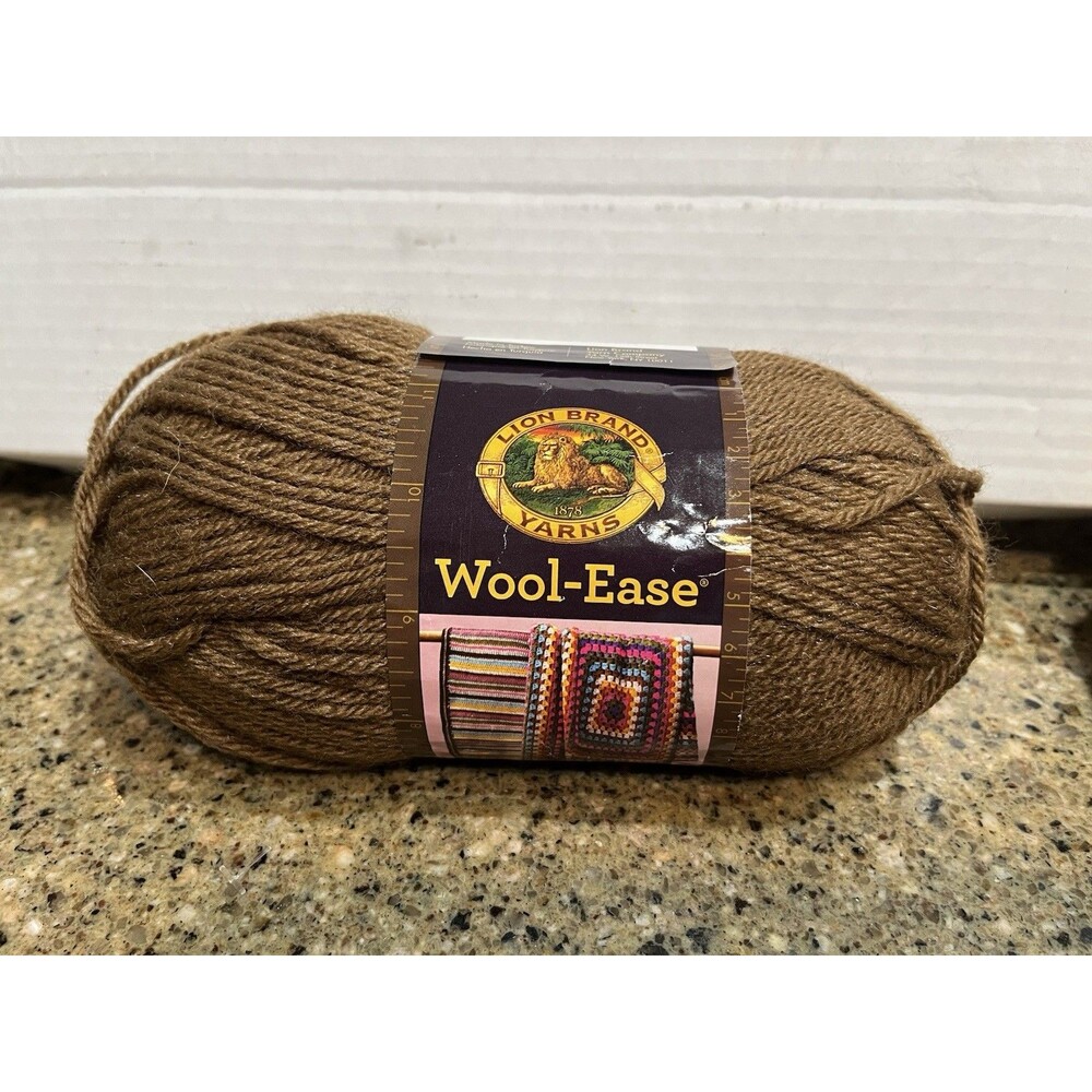 Lion Brand Wool Ease Worsted Weight Yarn in Cocoa 129 NEW